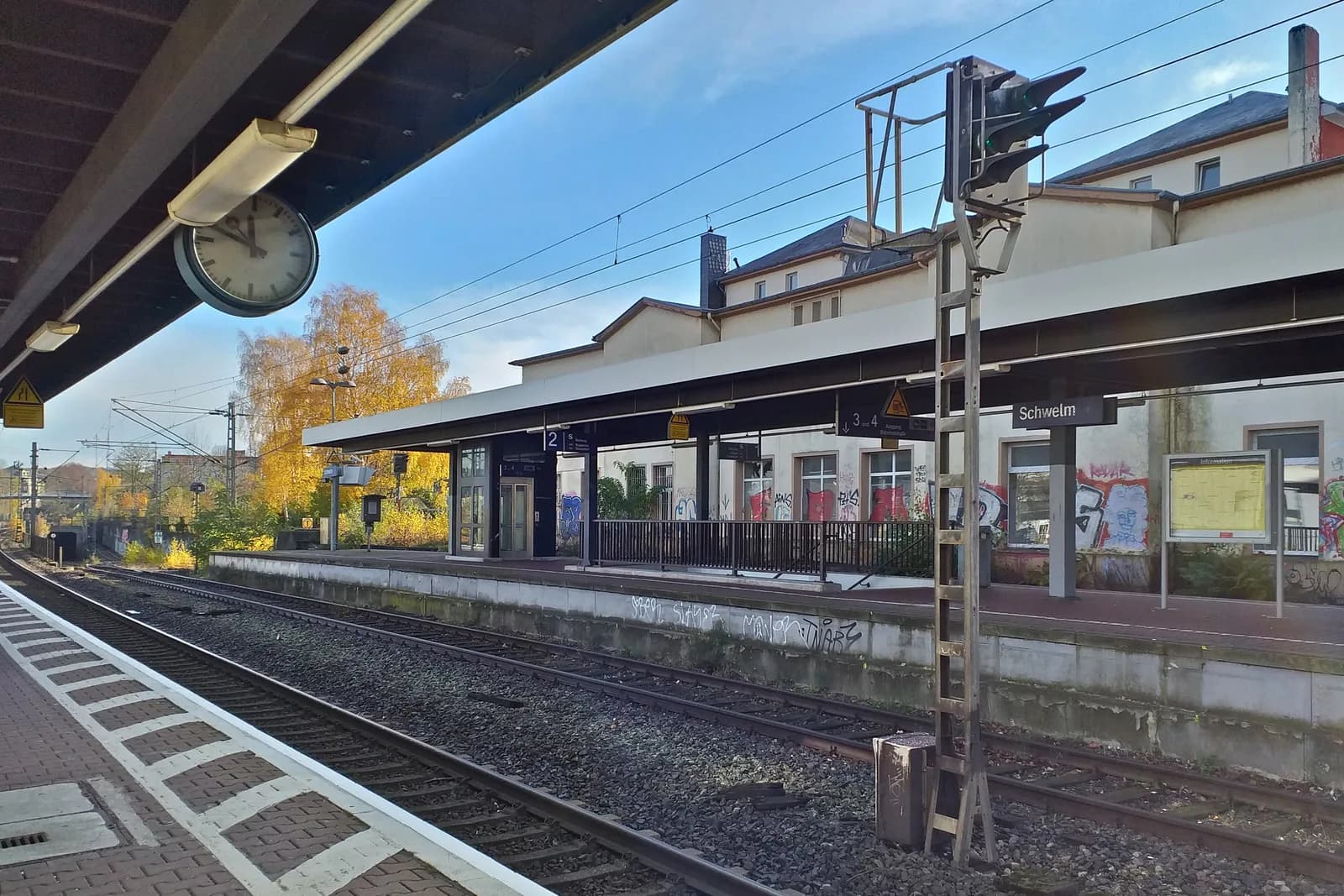 Bahnsteig am Bahnhof Schwelm