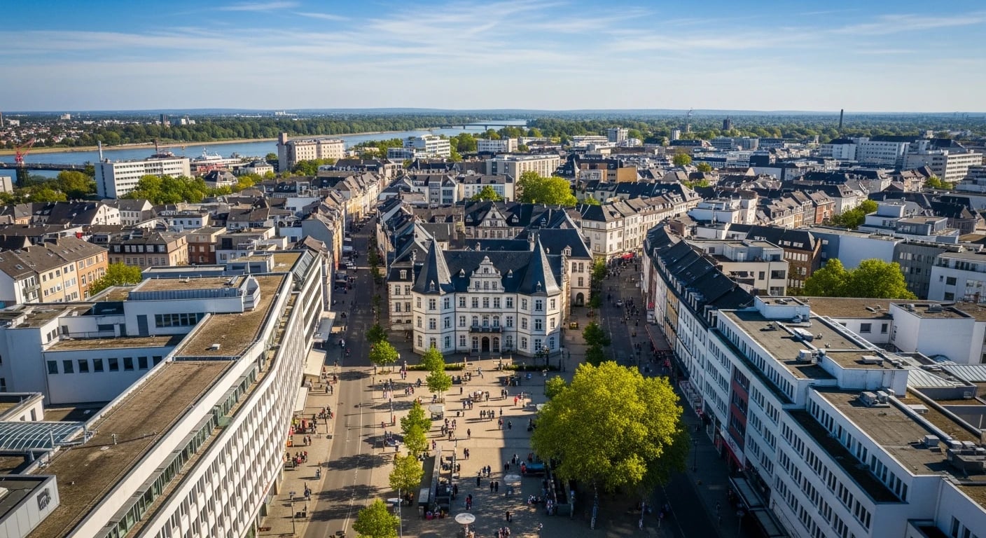 Leverkusen Wiesdorf Stadtzentrum – Monteurzimmer nahe Bahnhof Leverkusen-Mitte